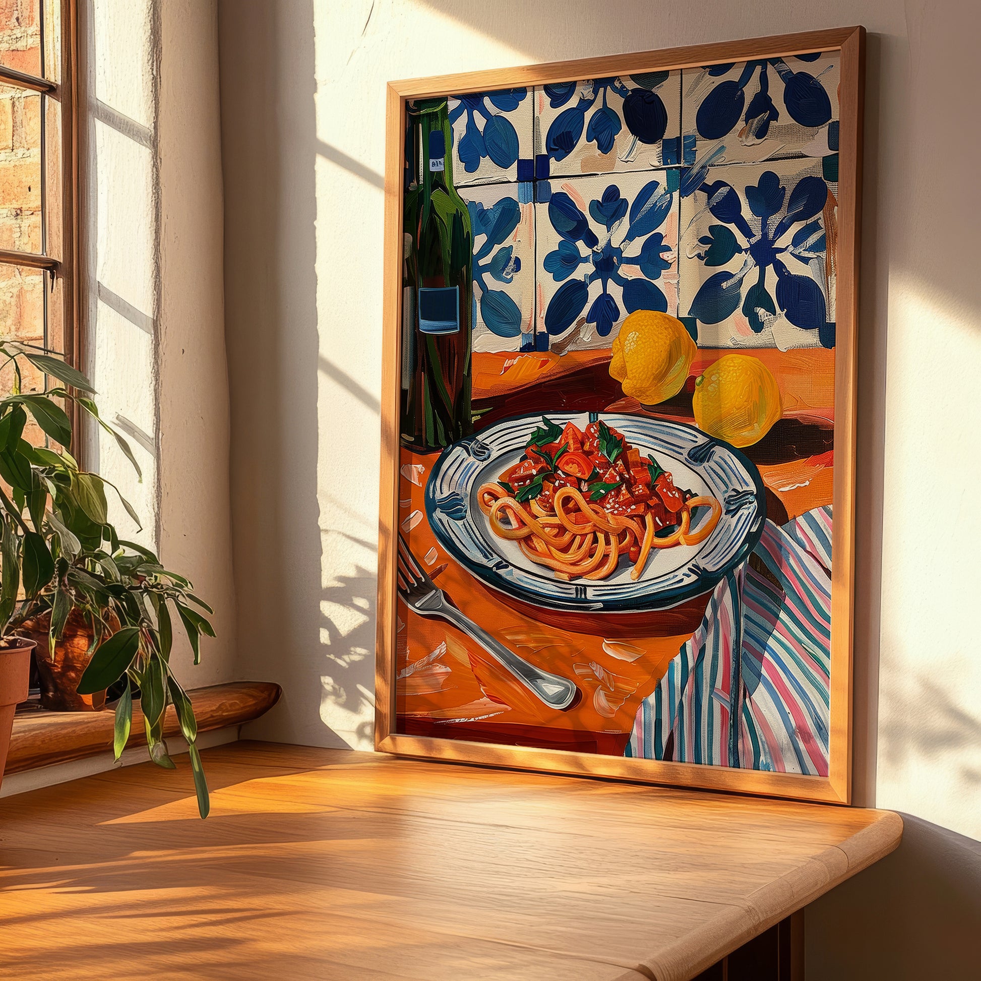 Amatriciana – Italian Pasta, Trattoria Illustration, clean layout with no caption