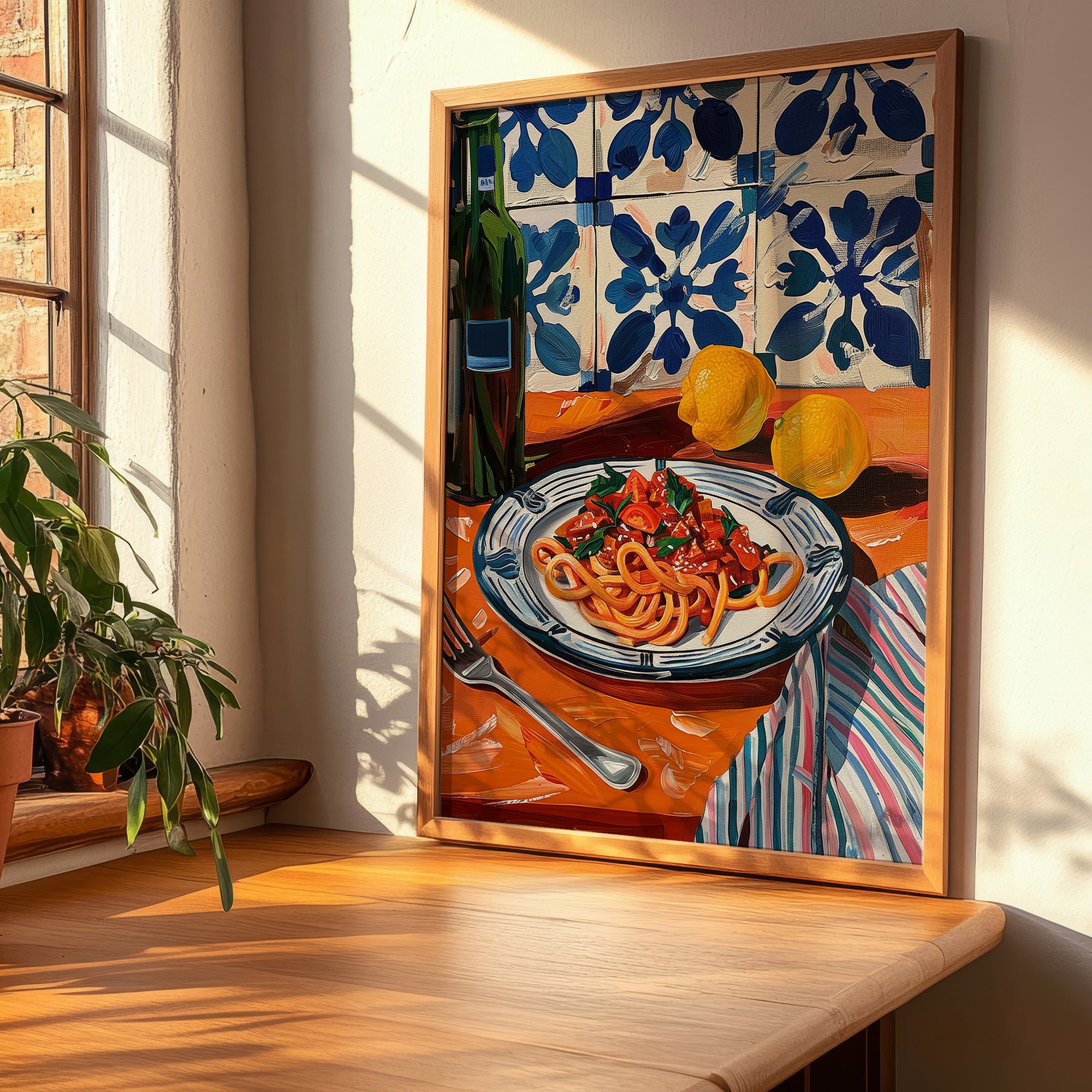 Amatriciana – Italian Pasta, Trattoria Illustration, clean layout with no caption