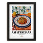 Amatriciana – Italian Pasta, Trattoria Still Life, in sleek black frame