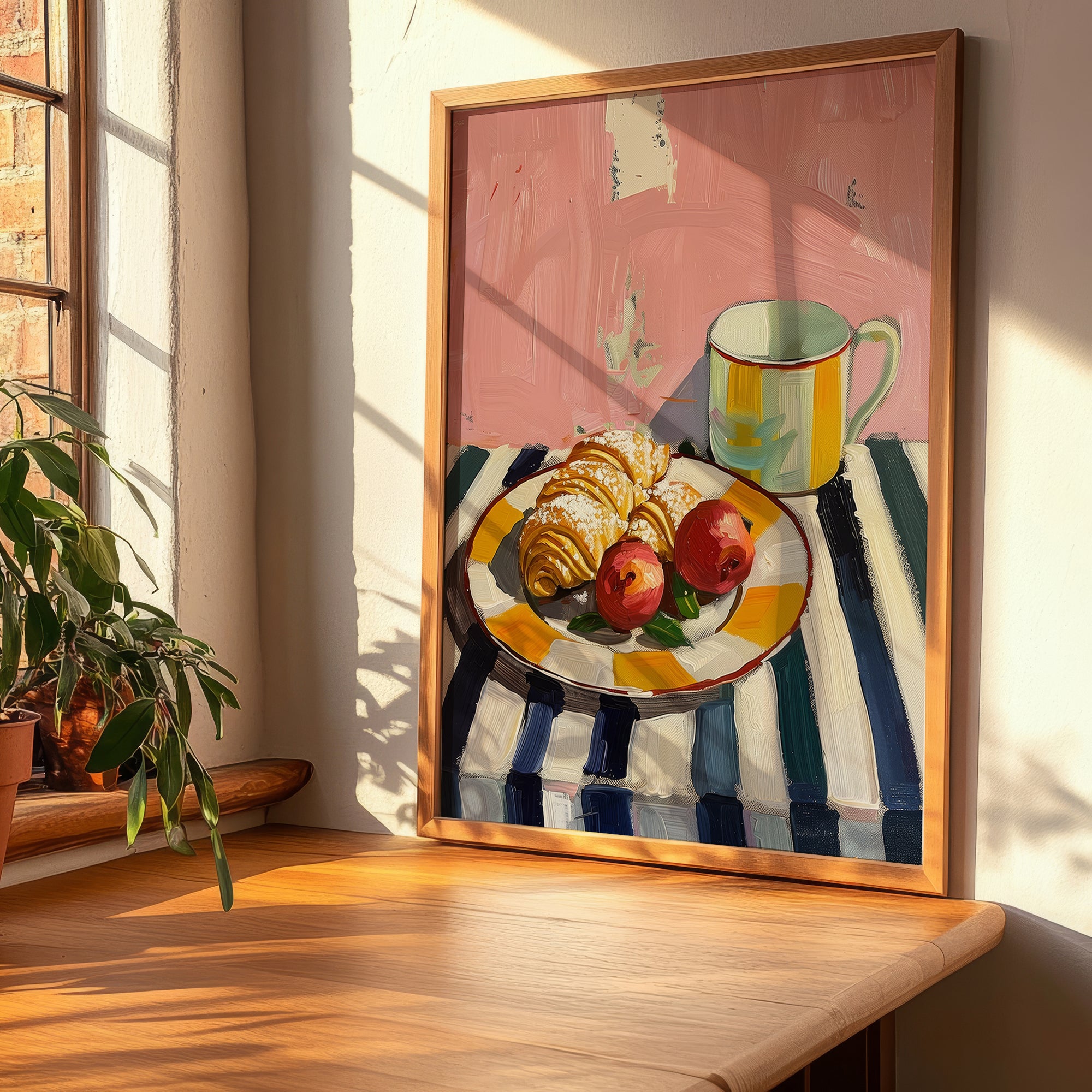 Sfogliatella – Italian Pastry Dish, Fine Dining Restaurant Painting, clean layout with no caption