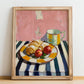 Sfogliatella – Italian Pastry Dish, Fine Dining Restaurant Painting, no-text version framed in wood