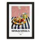 Sfogliatella – Italian Pastry Dish, Fine Dining Restaurant Painting, in sleek black frame