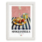 Sfogliatella – Italian Pastry Dish, Fine Dining Restaurant Painting, placed in minimal white frame