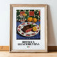 Bistecca alla Fiorentina – Italian Meat Dish, Café Poster, in wooden frame leaning on the floor