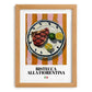 Bistecca alla Fiorentina – Italian Meat Dish, Tavern Print, set in oak frame