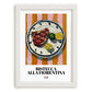 Bistecca alla Fiorentina – Italian Meat Dish, Tavern Print, placed in minimal white frame
