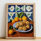 Amaretti – Italian Biscuits Dish, Café Poster, no-text version framed in wood