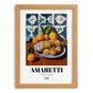 Amaretti – Italian Biscuits Dish, Café Poster, set in oak frame