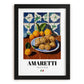 Amaretti – Italian Biscuits Dish, Café Poster, in sleek black frame