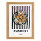 Amaretti – Italian Biscuits Dish, Tavern Print, set in oak frame