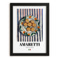 Amaretti – Italian Biscuits Dish, Tavern Print, in sleek black frame