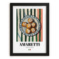 Amaretti – Italian Biscuits Dish, Café Poster, in sleek black frame