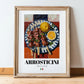 Arrosticini – Italian Meat Dish, Brasserie Print, in wooden frame leaning on the floor