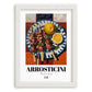 Arrosticini – Italian Meat Dish, Brasserie Print, placed in minimal white frame