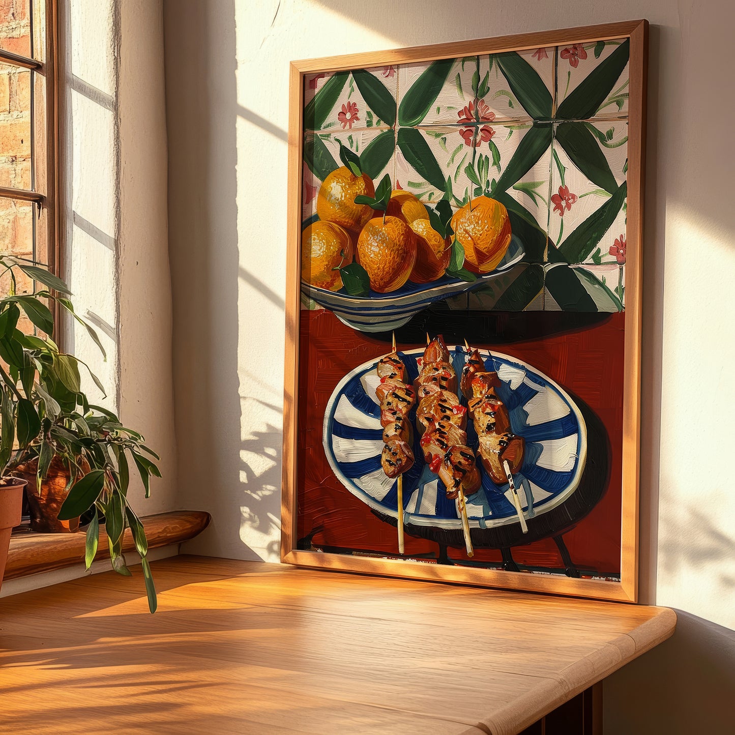Arrosticini – Italian Meat Dish, Tavern Illustration, clean layout with no caption