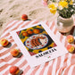 Salsiccia – Italian Meat Dish, Food Bar Poster, unframed on coastal sand