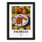 Salsiccia – Italian Meat Dish, Food Bar Poster, in sleek black frame