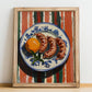 Salsiccia – Italian Meat Dish, Farmhouse Kitchen Wall Decor, no-text version framed in wood