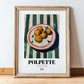 Polpette – Italian Snack Dish, Restaurant Still Life, in wooden frame leaning on the floor