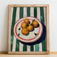 Polpette – Italian Snack Dish, Restaurant Still Life, no-text version framed in wood