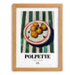 Polpette – Italian Snack Dish, Restaurant Still Life, set in oak frame