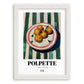 Polpette – Italian Snack Dish, Restaurant Still Life, placed in minimal white frame