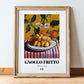 Gnocco fritto – Italian Snack Dish, Fine Dining Restaurant Print, in wooden frame leaning on the floor