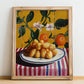 Gnocco fritto – Italian Snack Dish, Fine Dining Restaurant Print, no-text version framed in wood