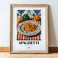 Spaghetti – Italian Pasta, Osteria Wall Decor, in wooden frame leaning on the floor
