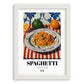 Spaghetti – Italian Pasta, Osteria Wall Decor, placed in minimal white frame