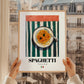 Spaghetti – Italian Pasta, Restaurant Poster, styled in a charming Paris street view