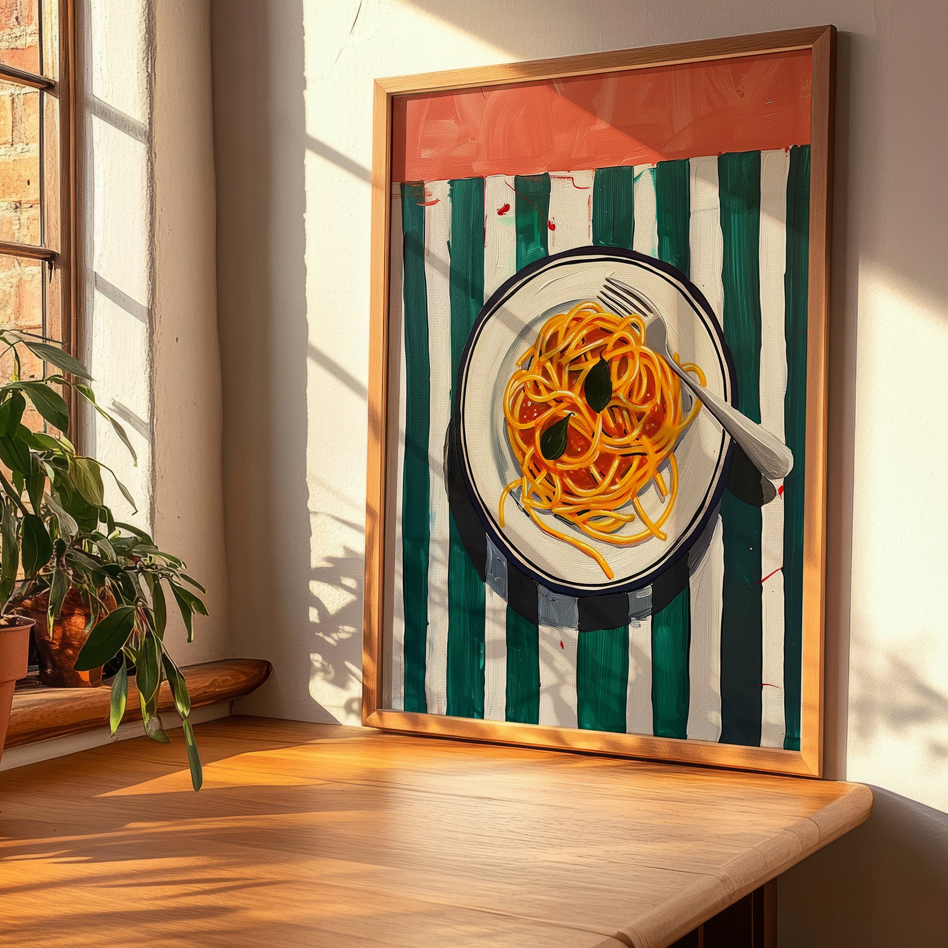 Spaghetti – Italian Pasta, Restaurant Poster, clean layout with no caption