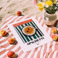 Spaghetti – Italian Pasta, Restaurant Poster, unframed on coastal sand