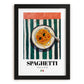 Spaghetti – Italian Pasta, Restaurant Poster, in sleek black frame