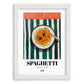 Spaghetti – Italian Pasta, Restaurant Poster, placed in minimal white frame