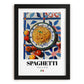Spaghetti – Italian Pasta, Restaurant Poster, in sleek black frame
