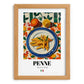 Penne – Italian Pasta, Trattoria Painting, set in oak frame
