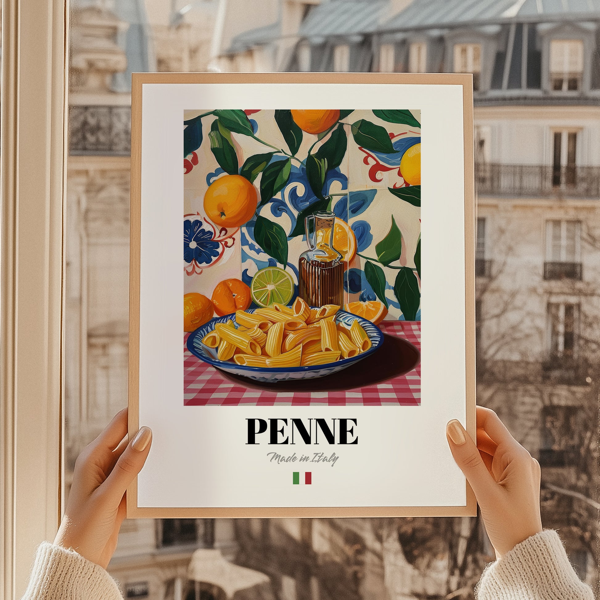 Penne – Italian Pasta, Ristorante Art, styled in a charming Paris street view