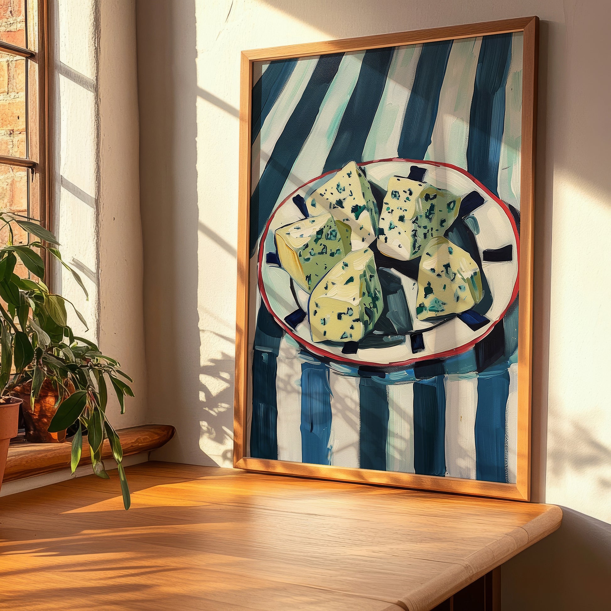Gorgonzola – Italian Cheese Dish, Café Poster, clean layout with no caption
