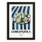 Gorgonzola – Italian Cheese Dish, Café Poster, in sleek black frame
