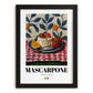 Mascarpone – Italian Cheese Dish, Café Poster, in sleek black frame