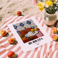 Burrata – Italian Cheese Dish, Tavern Poster, unframed on coastal sand