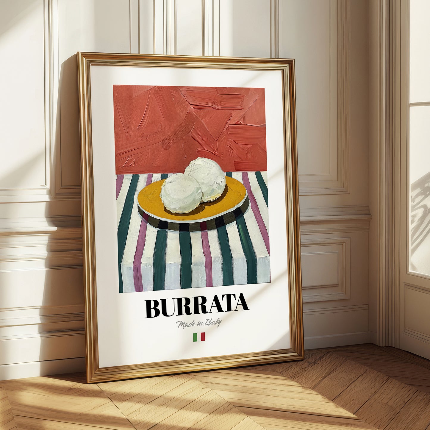 Burrata – Italian Cheese Dish, Fine Dining Restaurant Poster