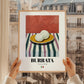 Burrata – Italian Cheese Dish, Fine Dining Restaurant Poster, styled in a charming Paris street view