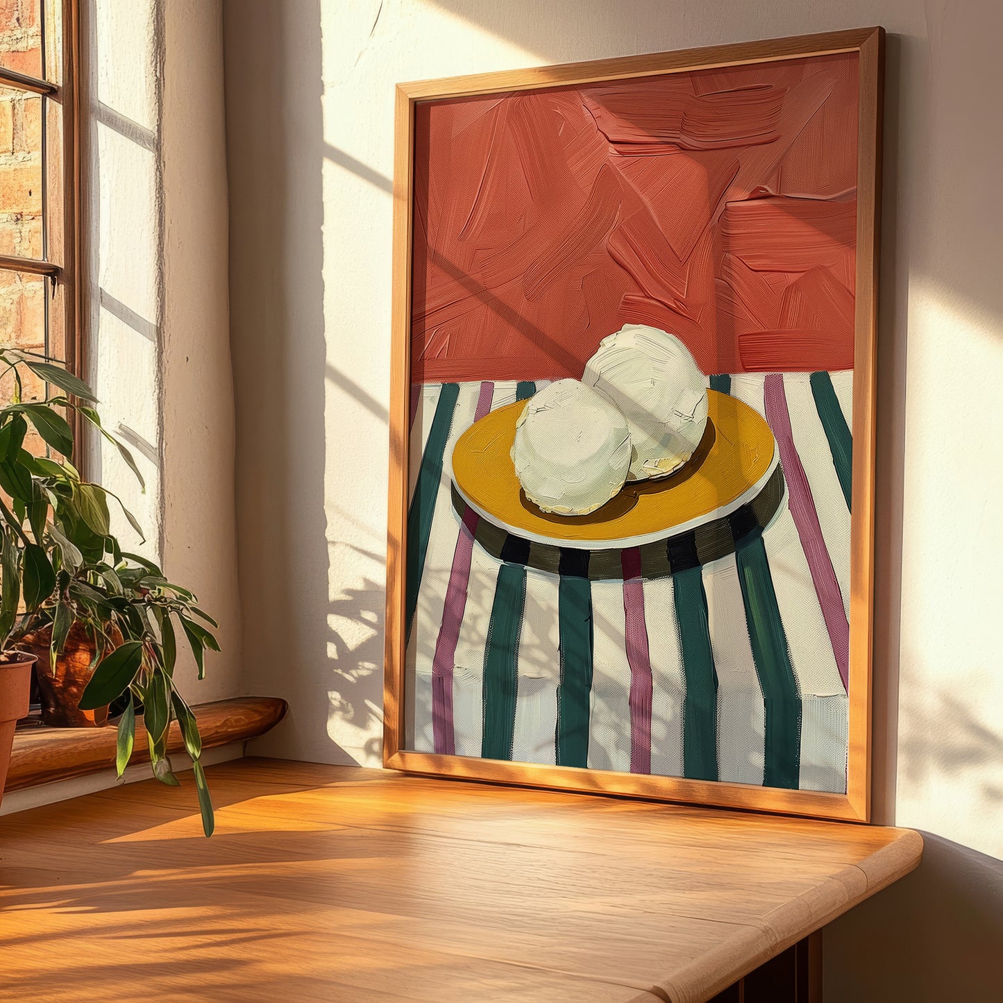 Burrata – Italian Cheese Dish, Fine Dining Restaurant Poster, clean layout with no caption
