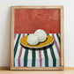 Burrata – Italian Cheese Dish, Fine Dining Restaurant Poster, no-text version framed in wood