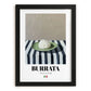 Burrata – Italian Cheese Dish, Bistro Poster, in sleek black frame