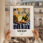 Asiago – Italian Cheese Dish, Café Wall Art, styled in a charming Paris street view