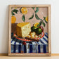 Asiago – Italian Cheese Dish, Café Wall Art, no-text version framed in wood
