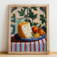 Asiago – Italian Cheese Dish, Restaurant Wall Art, no-text version framed in wood